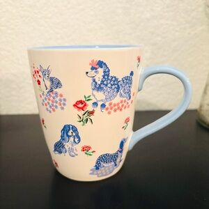 Cath Kidston Blue Floral Dogs Stoneware 12.5FL OZ Coffee Tea Mug NEW